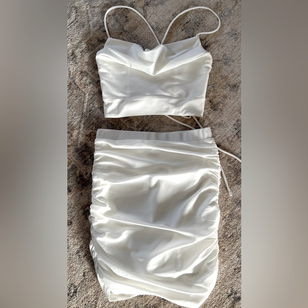 Two piece bridal outfit